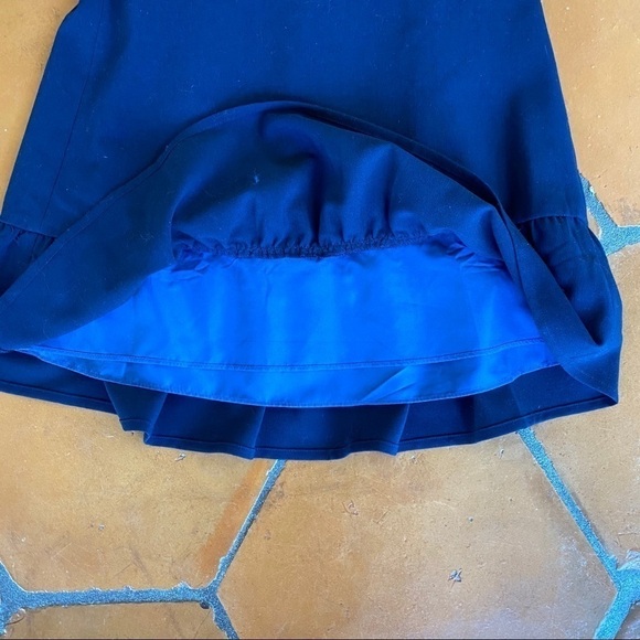 J. Crew Mercantile Navy Ruffle Mini Skirt … - Picture 2 of 5